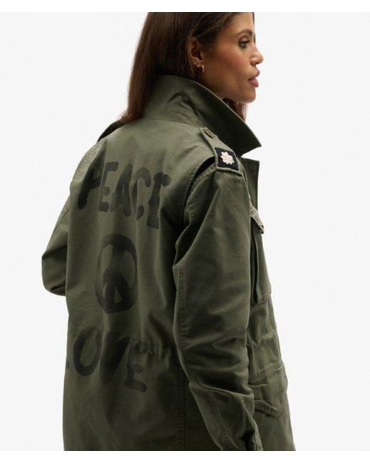 Superdry Veldjack Met Versieringen in het Green