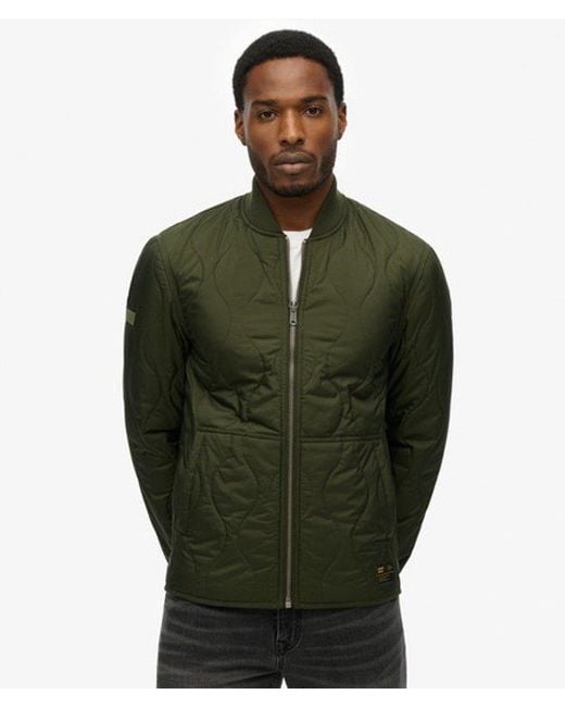 Superdry Green Surplus Quilted Liner Jacket for men