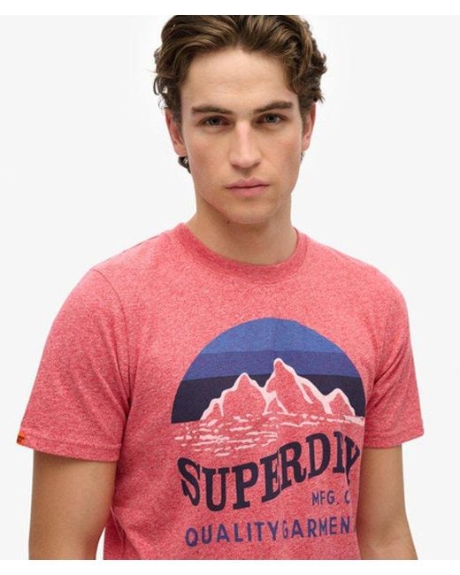 Superdry Red & Co Classic Great Outdoors Relaxed T-shirt for men