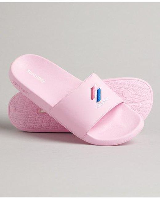 superdry sliders pink