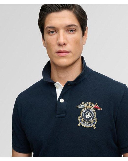 Superdry Blue & Co Crest Polo Shirt for men