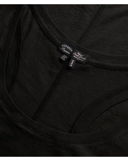 Superdry Black & Co Studios Lightweight Racer Vest Top