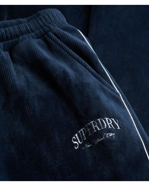 Superdry Blue & Co Country Club Velour Straight joggers