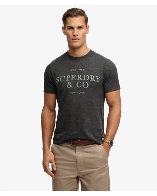 Superdry 1954 Company Relaxed T-shirt in het Gray voor heren