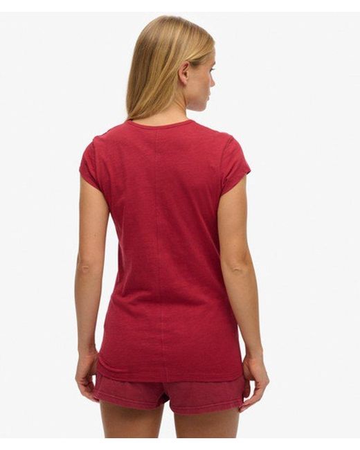 Superdry Red & Co Athletic Essential Slub T-shirt