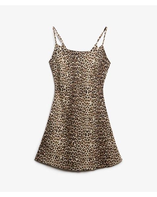 Superdry Metallic & Co Bias Cut Mini Slip Dress