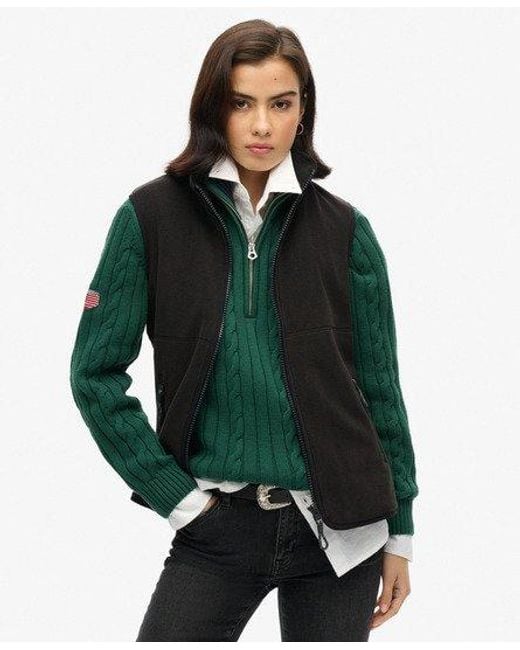 Femme Gilet En Polaire Active Taille Superdry en coloris Vert Lyst