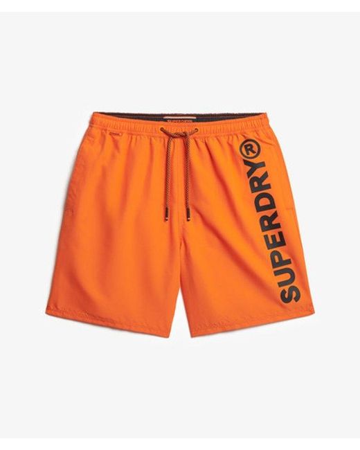 Superdry Orange & Co Sport Graphic 17-inch Swim Shorts for men