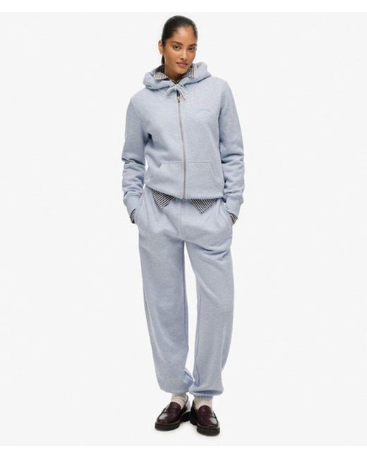 Superdry Essential Logo Hoodie Met Rits in het Blue