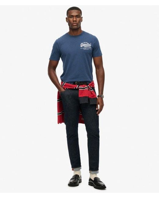 Superdry Blue & Co Vintage Logo Tokyo Relaxed T-shirt for men