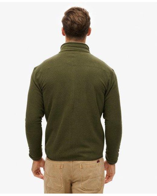 Superdry Green Polar Fleece Full Zip for men