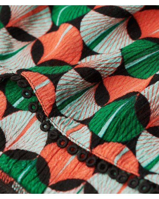 Superdry Beach Haltertop Met Print in het Orange