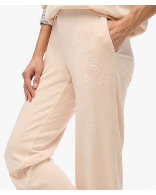 Superdry Natural Country Club Velour joggers