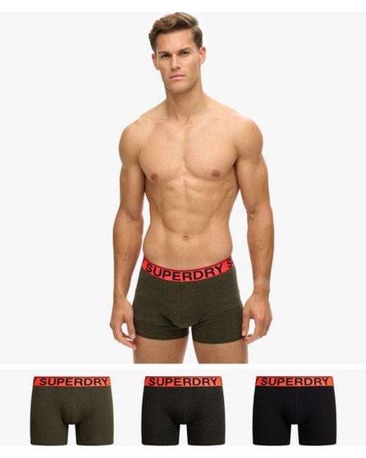 Superdry Green & Co Organic Cotton Boxer Triple Pack for men