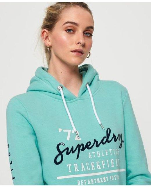 Superdry Green Track & Field Hoodie City Mint