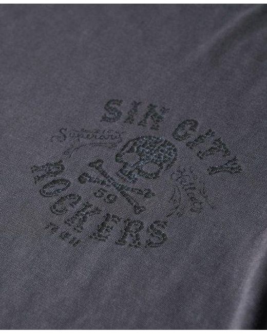 Superdry Gray Retro Rocker Graphic T-shirt for men