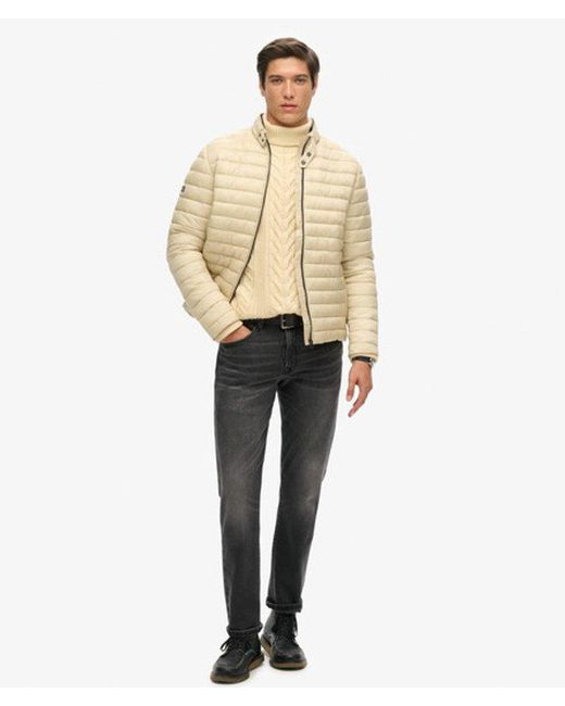 Superdry Natural Fully Lined Lightweight Short Puffer Coat for men