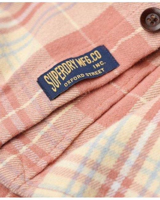 Superdry Natural Organic Cotton Worker Check Shirt for men