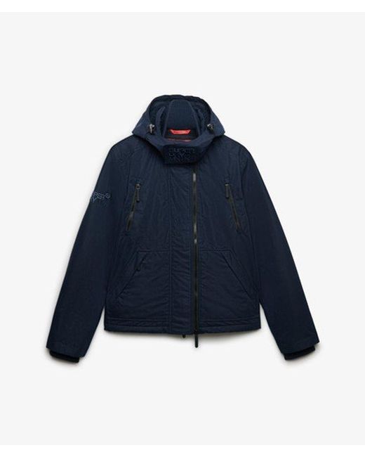 Superdry Blue & Co Hooded Microfibre Arctic Windcheater Jacket for men