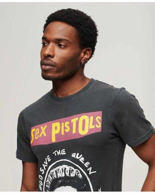 Superdry Black Sex Pistols X Limited Edition T-shirt for men