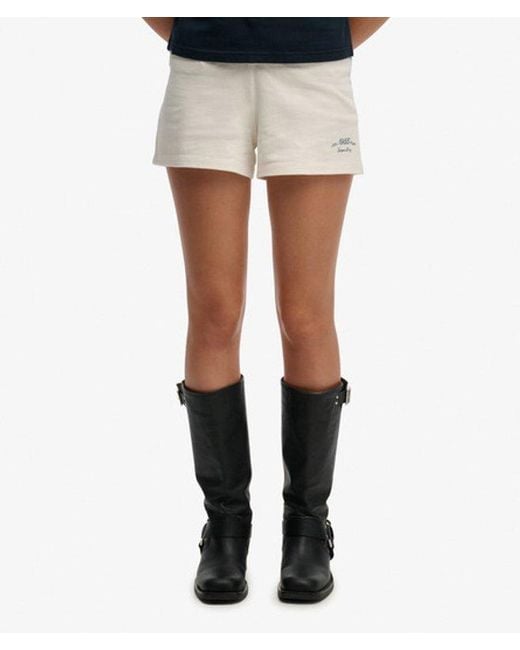 Superdry White & Co Athletic Essentials Jersey Script Shorts