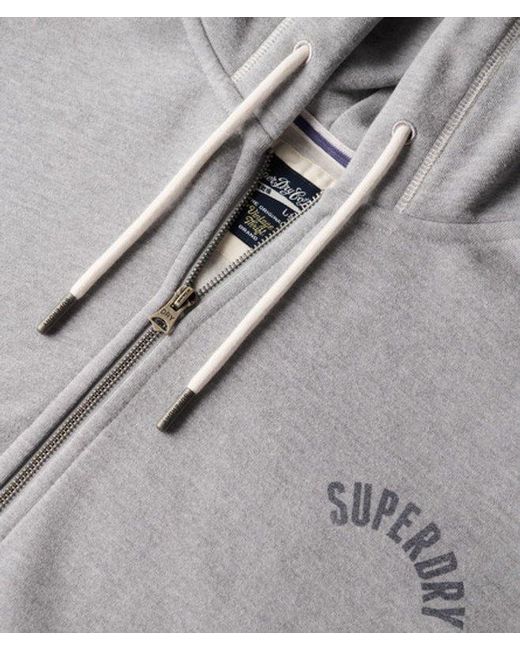 Superdry Gray & Co Athletic Essential Oversized Zip Hoodie