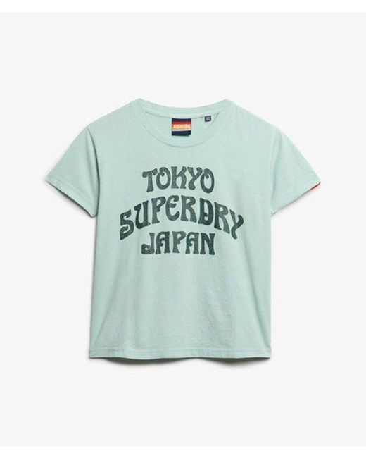 Superdry Surf Logo Slim Fit T-shirt in het Green