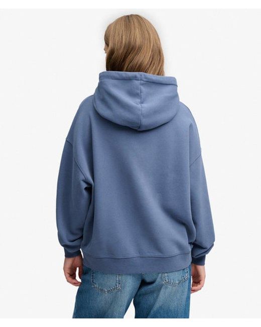 Superdry Blue & Co Luxe Casual Relaxed Hoodie