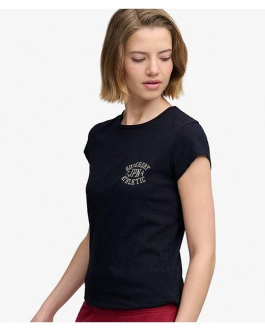 Superdry Blue Athletic Essential Slub T-Shirt