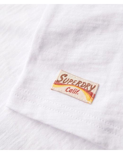 Superdry White & Co Cali Sticker Fitted T-shirt