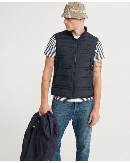 Superdry Blue Long Sleeved Essential Parka Coat French for men