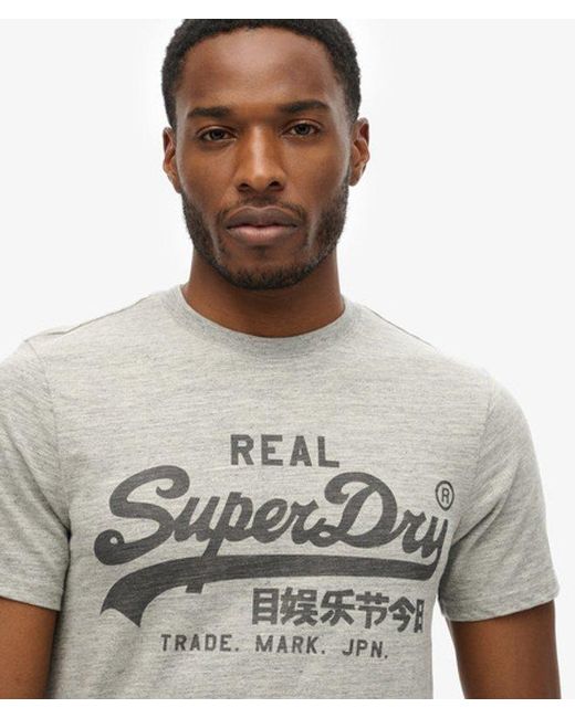 Superdry Gray & Co Classic Vintage Logo T-shirt for men