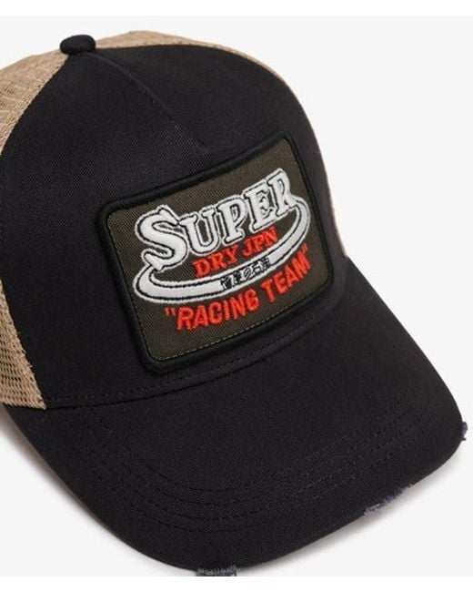 Superdry Black Mesh Trucker Cap