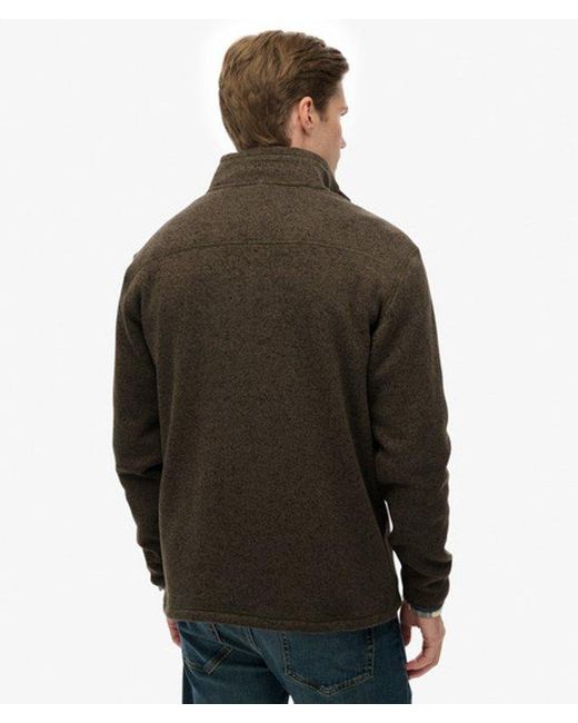 Superdry Black & Co Storm Fleece Half Zip Jumper for men