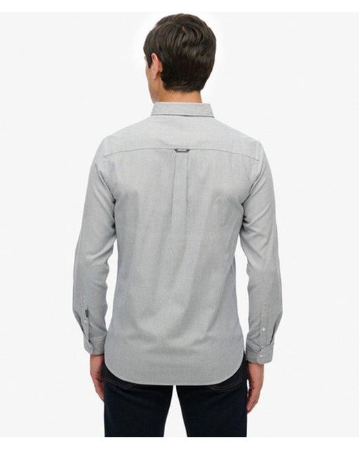 Superdry Gray & Co Classic Oxford Long Sleeve Shirt for men