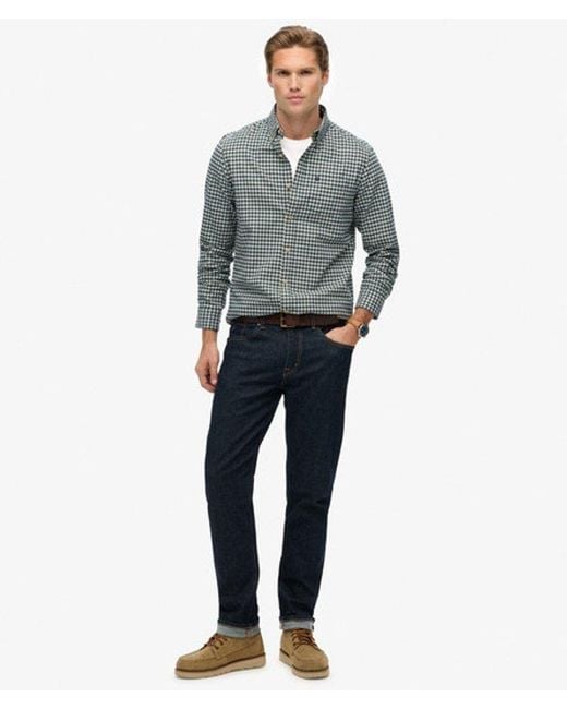 Superdry Gray & Co Premium Check Oxford Shirt for men