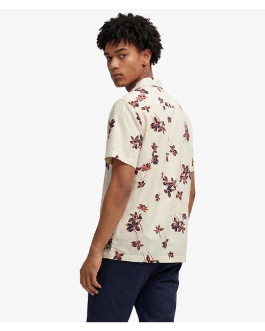 Superdry Natural Cabana Poolside Short Sleeve Shirt for men
