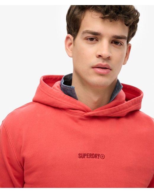 Superdry Red Micro Logo Hoodie for men