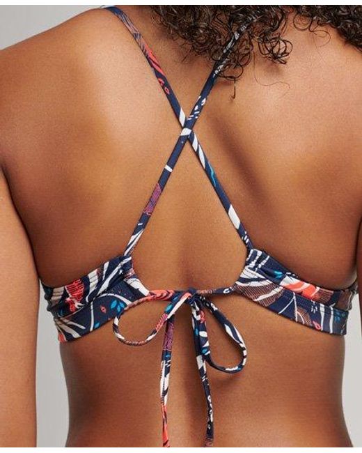 Superdry Blue Triangle Recycled Bikini Top Navy / I See You Pop