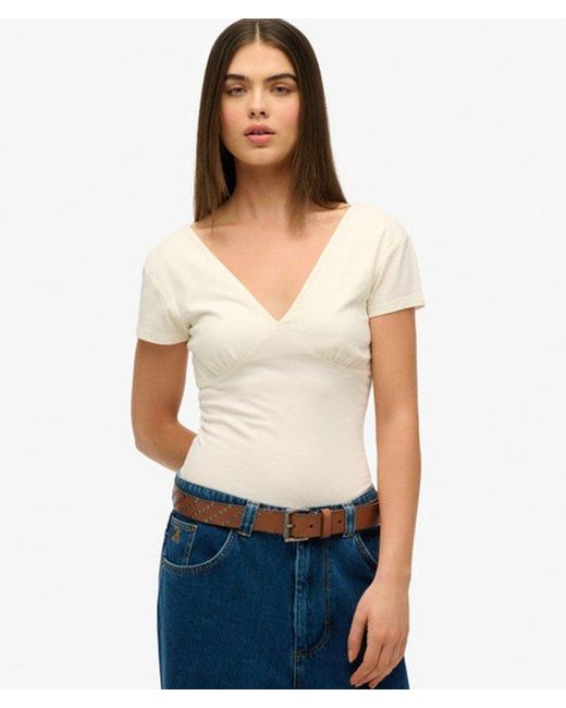 Superdry White & Co Cap Sleeve Corset Top