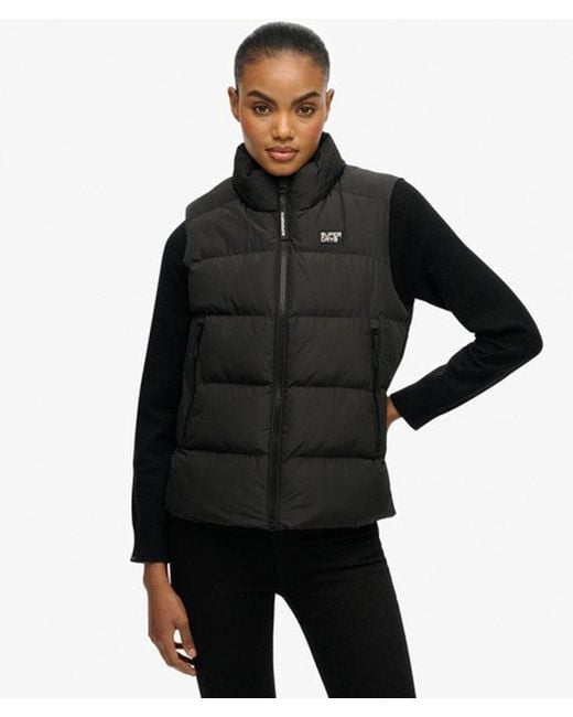Superdry Black Sports Puffer Gilet