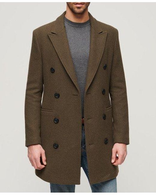 Superdry Brown The Merchant Store - Town Coat for men