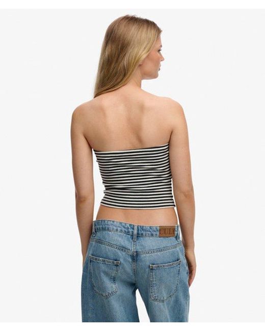 Superdry Blue & Co Athletic Essentials Jersey Bandeau Top