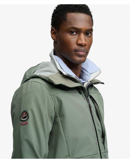 Superdry Green & Co Hooded Softshell Trekker Jacket for men
