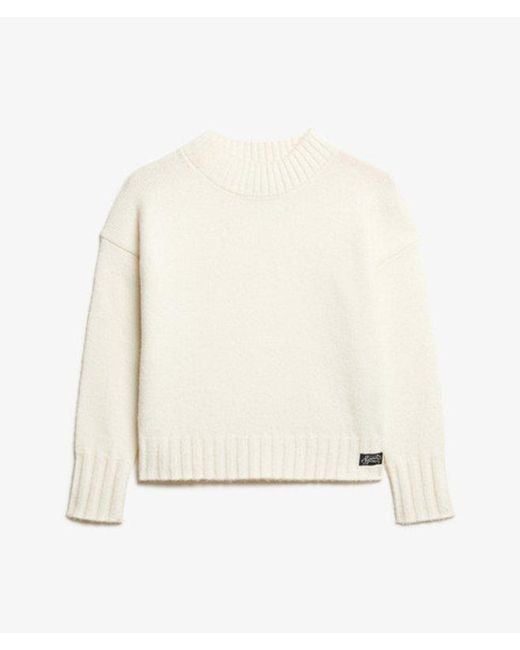 Superdry Natural Essential Mock Neck Jumper