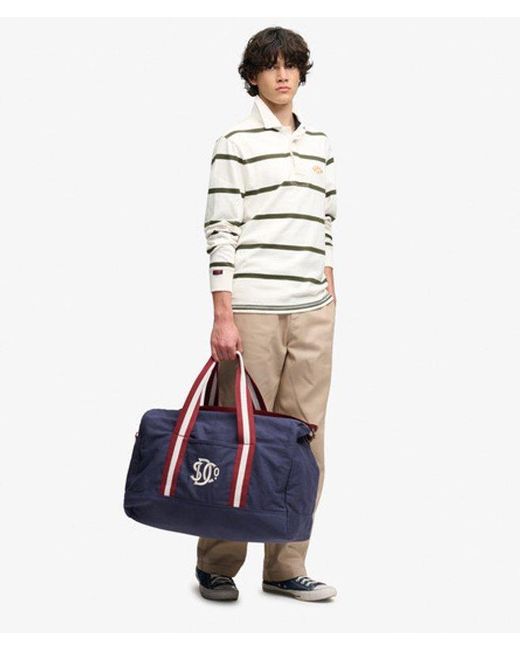 Superdry Blue & Co Athletic Essentials Weekender Bag for men