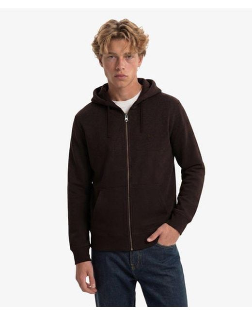 Superdry Black & Co Essential Logo Zip Hoodie for men
