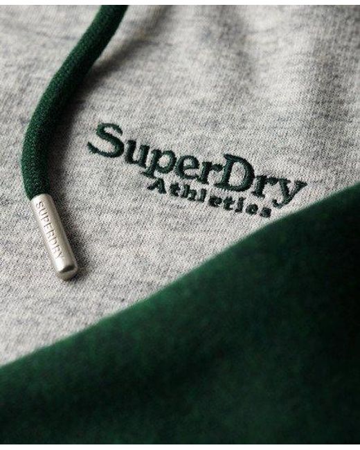 Superdry Green Essential Baseball Zip Hoodie for men