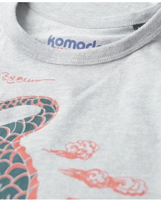 Superdry Gray X Komodo Kailash Dragon Slim Vest Top
