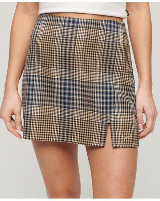 Superdry Natural Check Mini Skirt